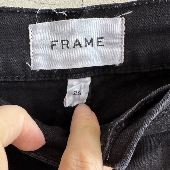 Frame Denim Le High Straight Black Jeans, Classic Black Jeans, Size 28 - Picture 2 of 16